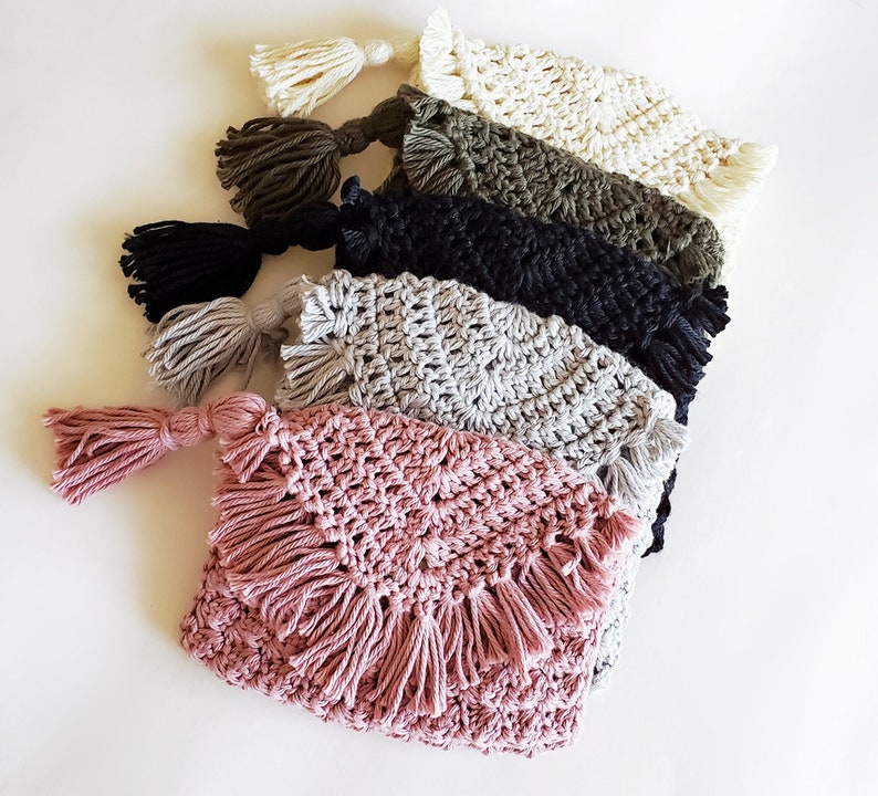 Pattern Only Crochet Clutch Purse Flirty Fringe Diy Bag Etsy