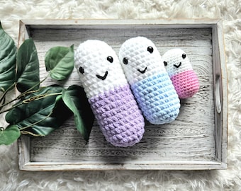 Chill Pill Plushies | Relaxation Gift | Stress Free Stuffed Animal | Gag Gift | Relief Comfort Toy | Fidget Friend | Custom Color Stuffy