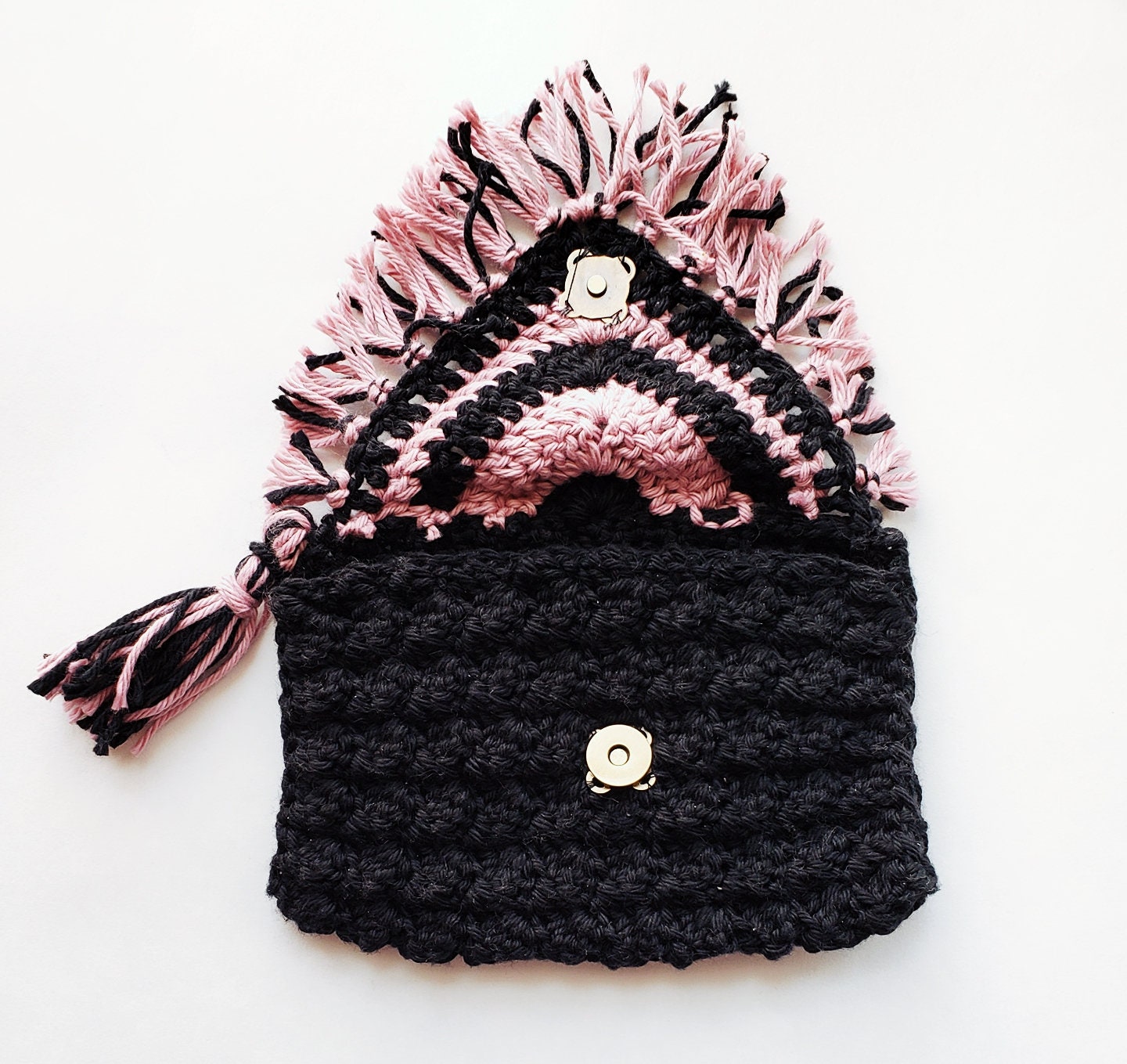 Pattern only crochet clutch purse flirty fringe diy bag Etsy