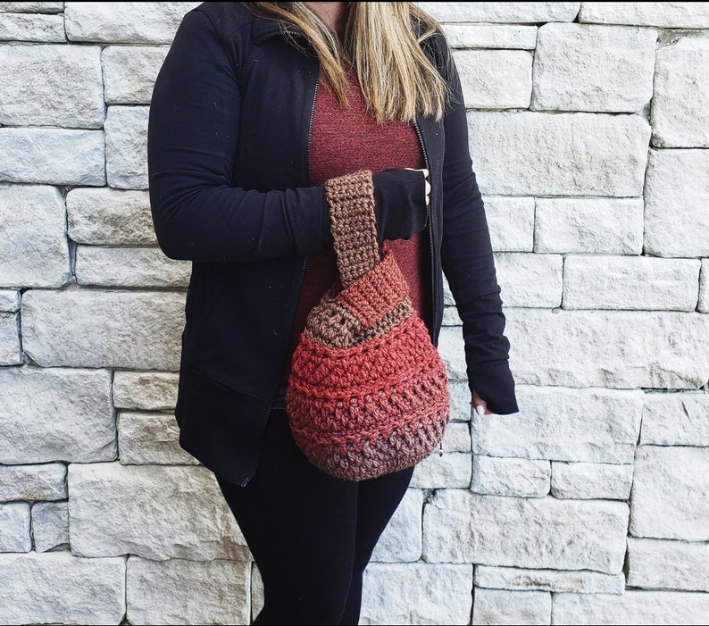 Pattern only Crochet Purse, diy The Jamie Bag, trendy how to Japanese knot handbag, wristlet, boho chunky sturdy spacious, pdf tutorial image 2