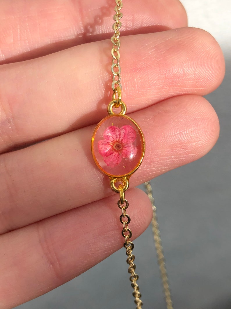 Dainty Botanical Necklace on 20inch chain