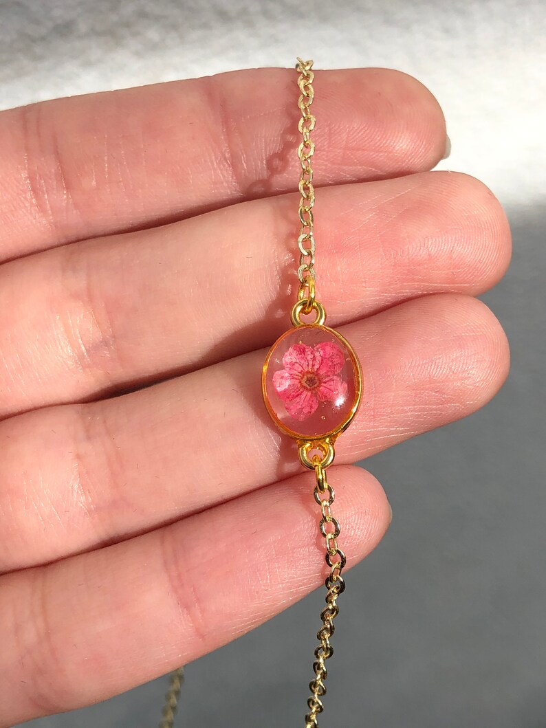Dainty Botanical Necklace on 20inch chain