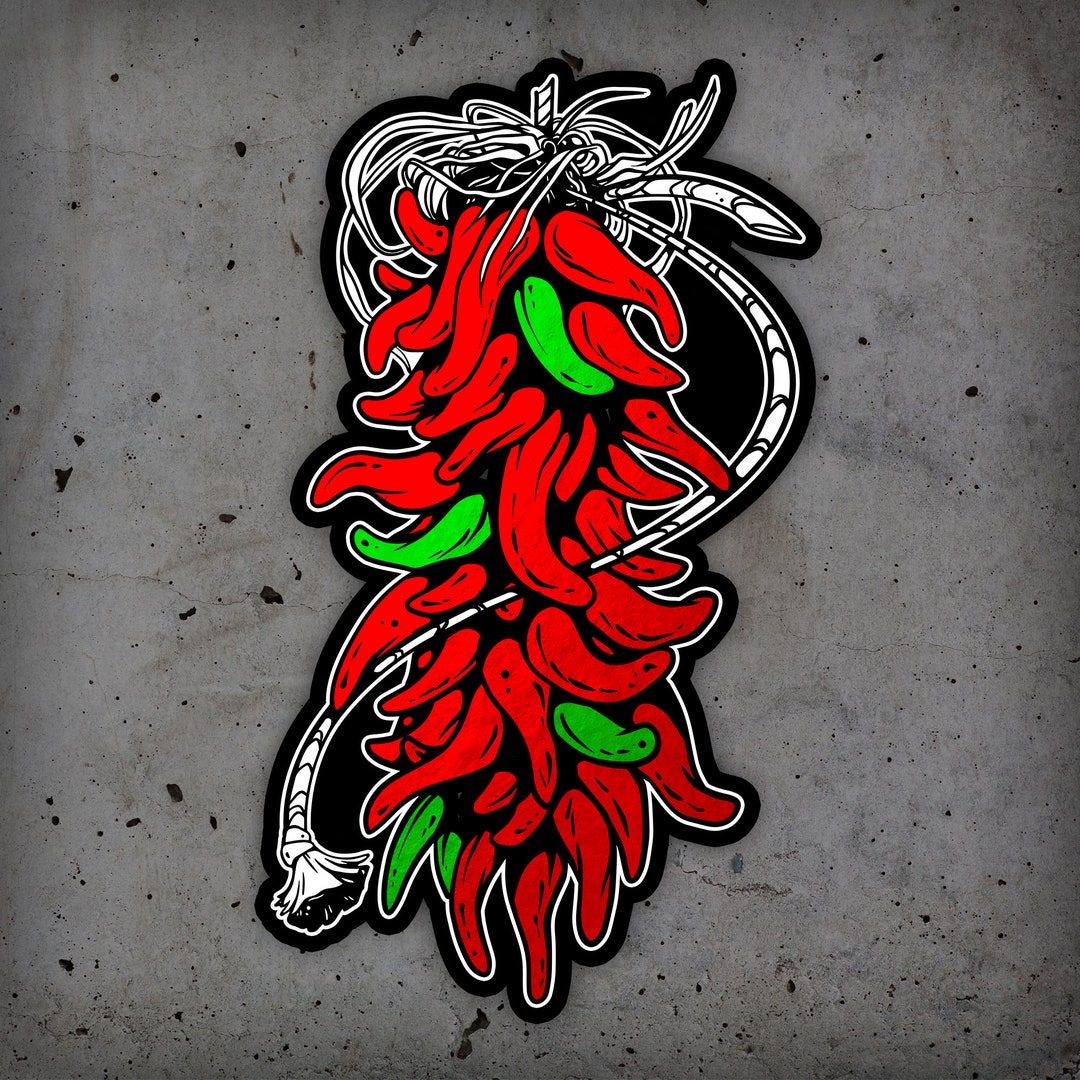 Chile Pepper Ristra Sticker - Etsy
