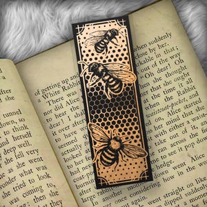 Honey Bees Foil Art Bookmark