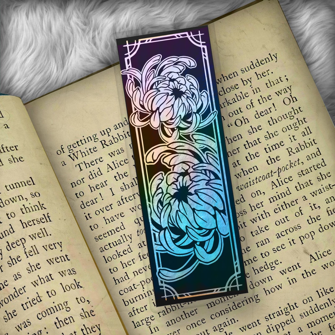 Chrysanthemum Foil Art Bookmark Etsy