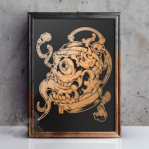 Chochin Obake Yokai Foil Art Print