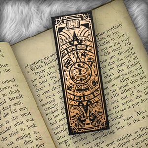 Mayan Calendar Temple Foil Art Bookmark