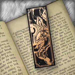 Japanese Kitsune Fox Mask - Foil Art Bookmark