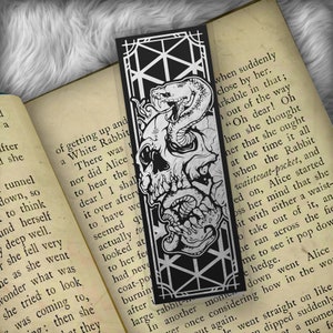 Skull and Snake Foil Art Bookmark