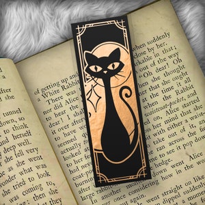 Retro Vintage Kitty Cat Foil Art Bookmark