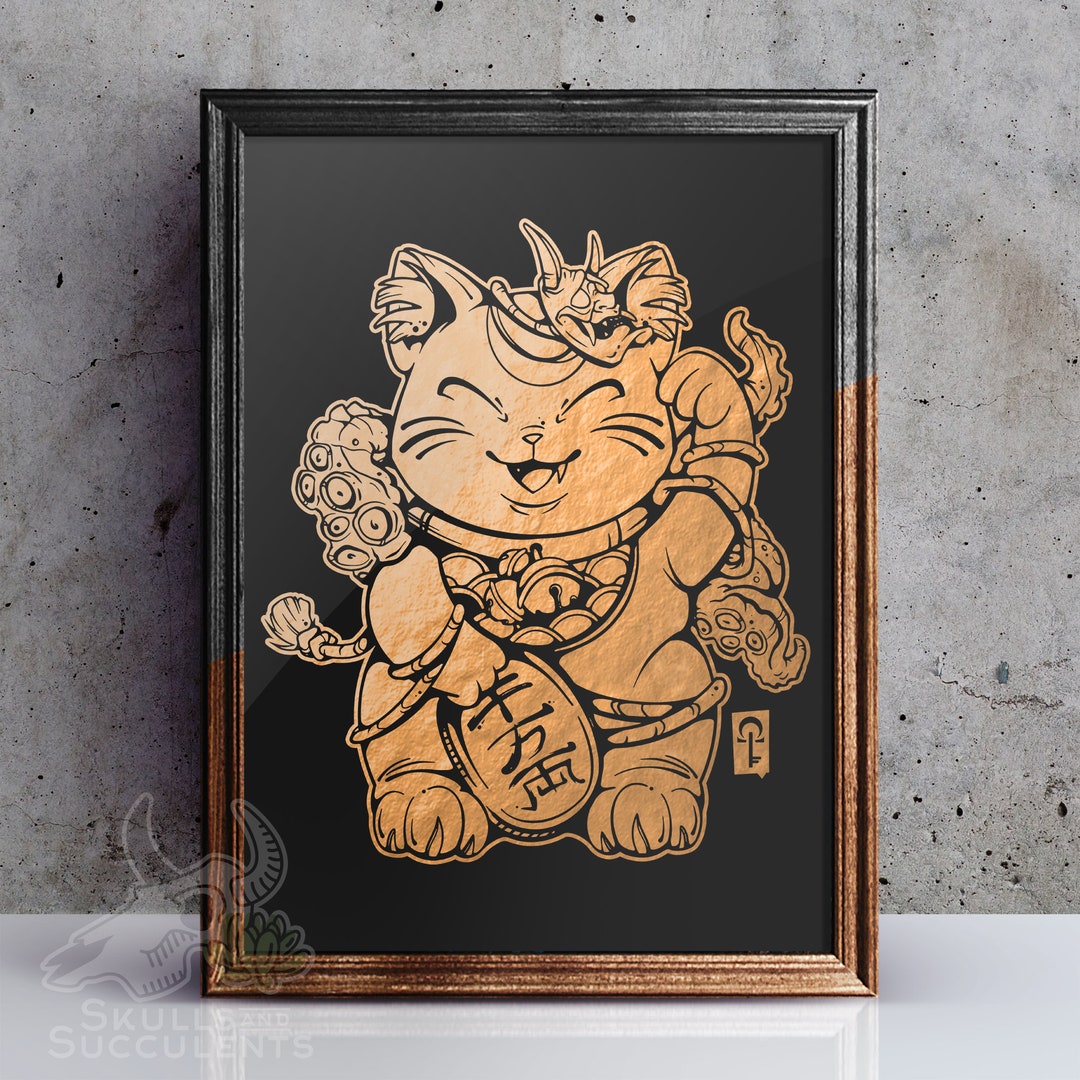 新しい到着 ルイ・シン（平野琳人） 「ハッピー・ラッキー・キャッツ 絵画