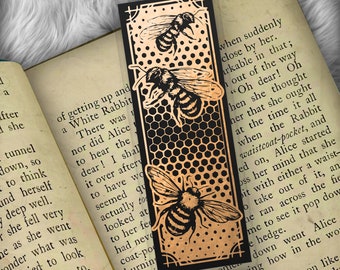Honey Bees Foil Art Bookmark