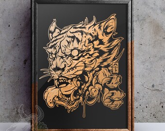 Tiger Foil Art Print
