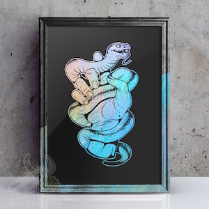 Snake in the Hand Foil Art Print