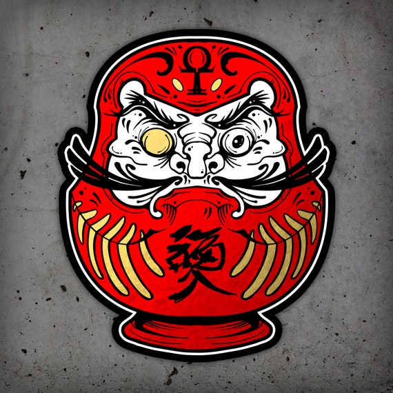 Japanese Daruma Doll Sticker 