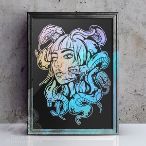 Young Medusa Foil Art Print