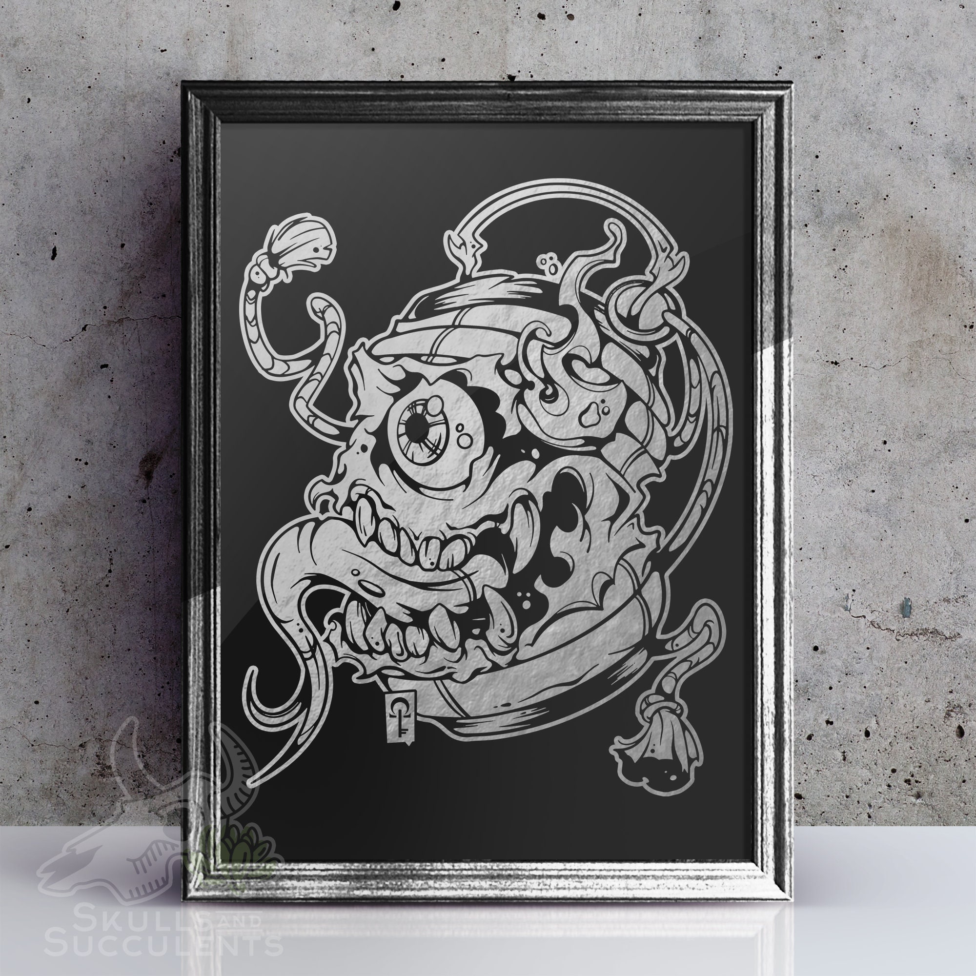 Chochin Obake Yokai Foil Art Print - Etsy