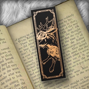 Jackalope Rabbit Foil Art Bookmark