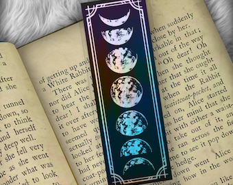 Lunar Moon Phases Foil Art Bookmark