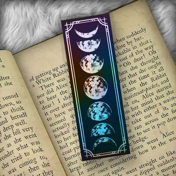 Lunar Moon Phases Foil Art Bookmark