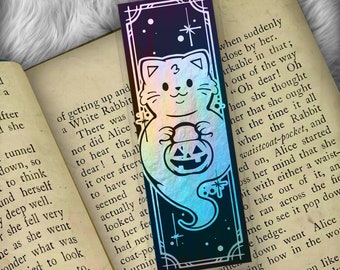 Ghost Cat Foil Art Bookmark