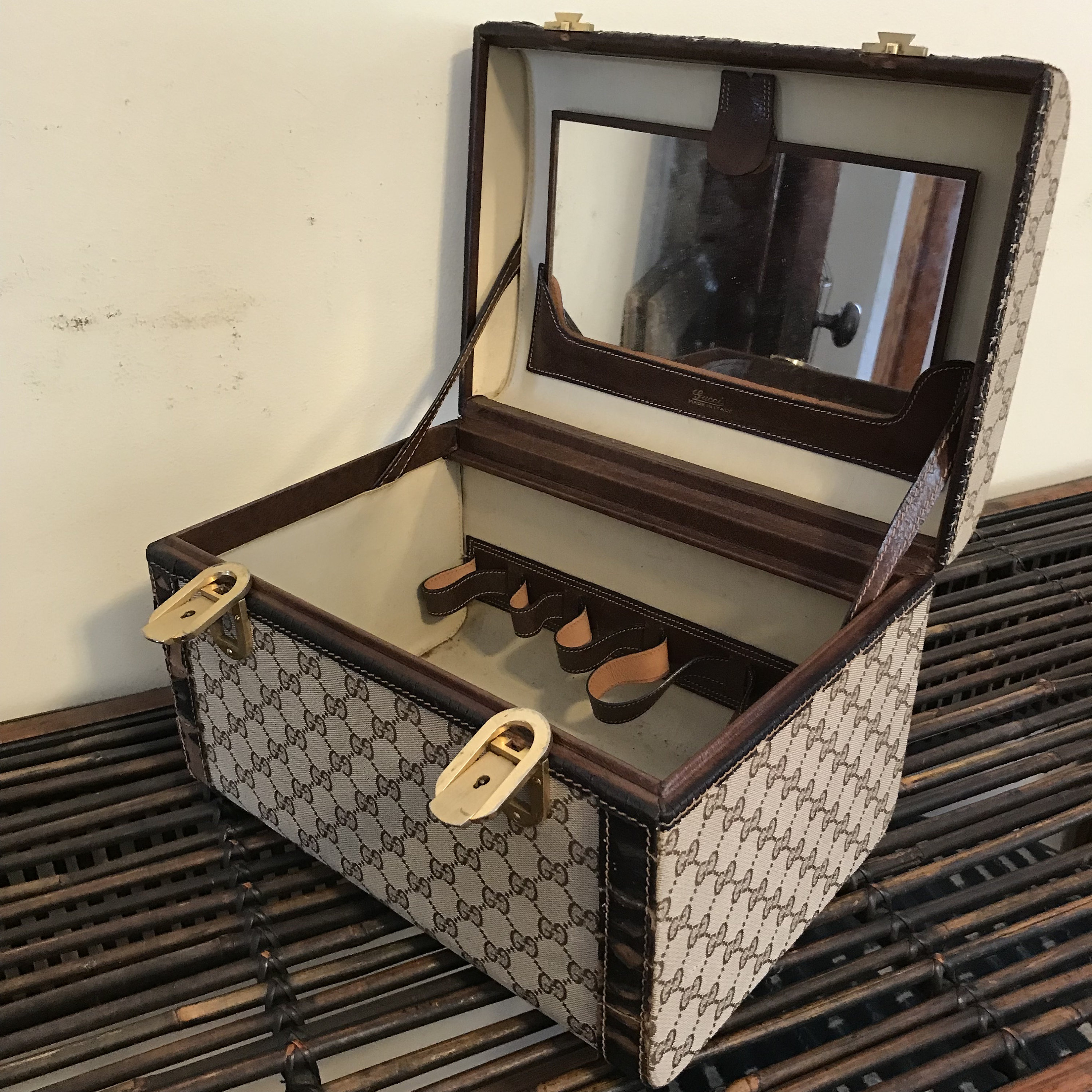 Vintage Gucci Trunk Train Case Italian Circa 60s Mongrammed - Etsy