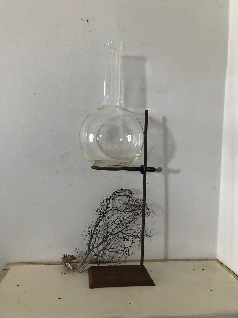 Antique Lab Rack Beaker Flask Test Tube Stands Scientific Botanical