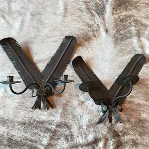 Antique French Sconces Copper Candle Sconce Wall Sconce Rusted Industrial Lighting