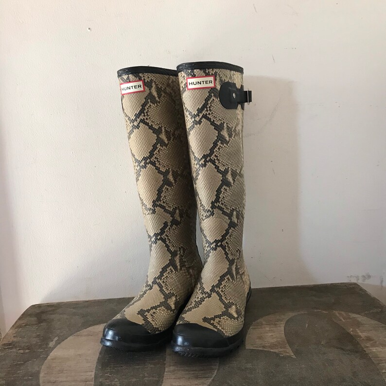 hunter snakeskin boots