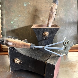 Antique French Tole Urns Cache Pot Wall Planter Jardiniere Flower Arrangement  Zinc Industrial French Garden Pot