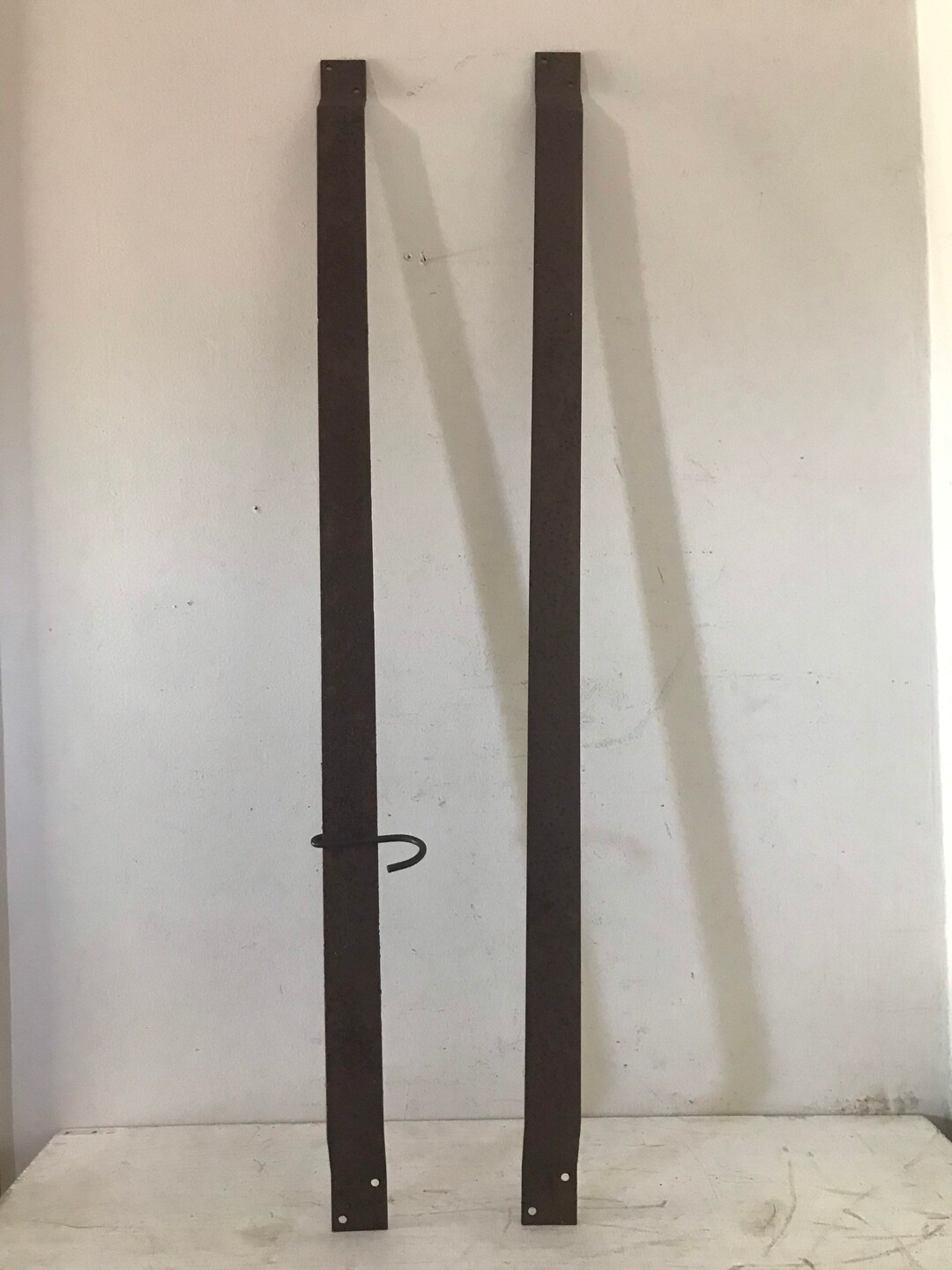 Antique French Pot Rack Iron Pot Rack French Bakery Rack Hooks Rusted