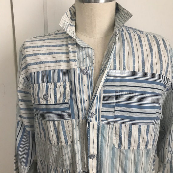 Ralph Lauren Shirt Country Patchwork Blue Shirt