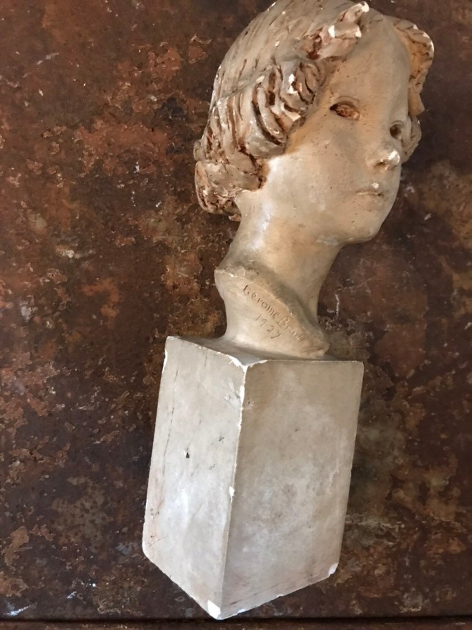 Antique Artist Sculpture Bust Plaster Bust of Woman Early 20th Etsy