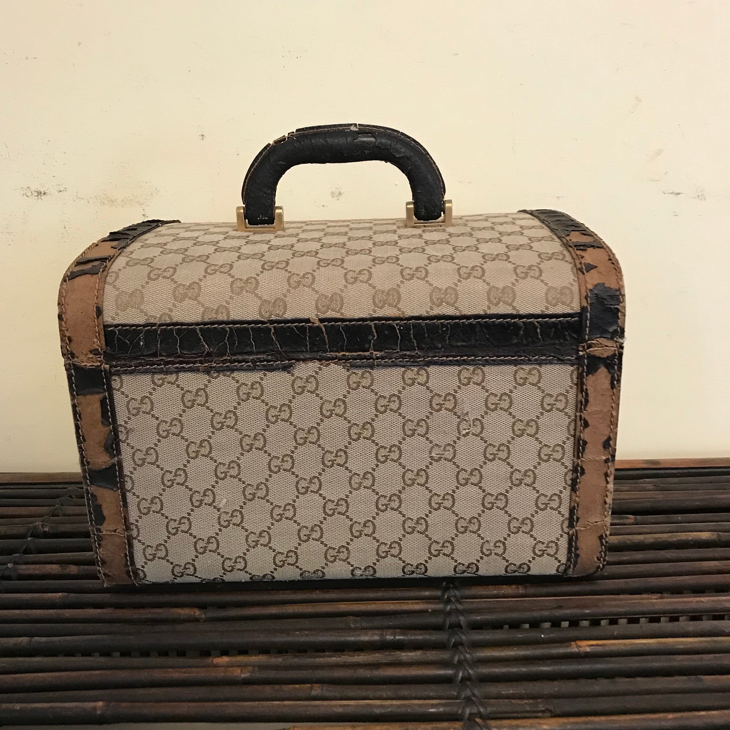 【美品】　激レア！GUCCI ビンテージ　GG キャリーケース　1960年代 GUCCI(グッチ) vintage GG trunk case/ヴィンテージトランクケース