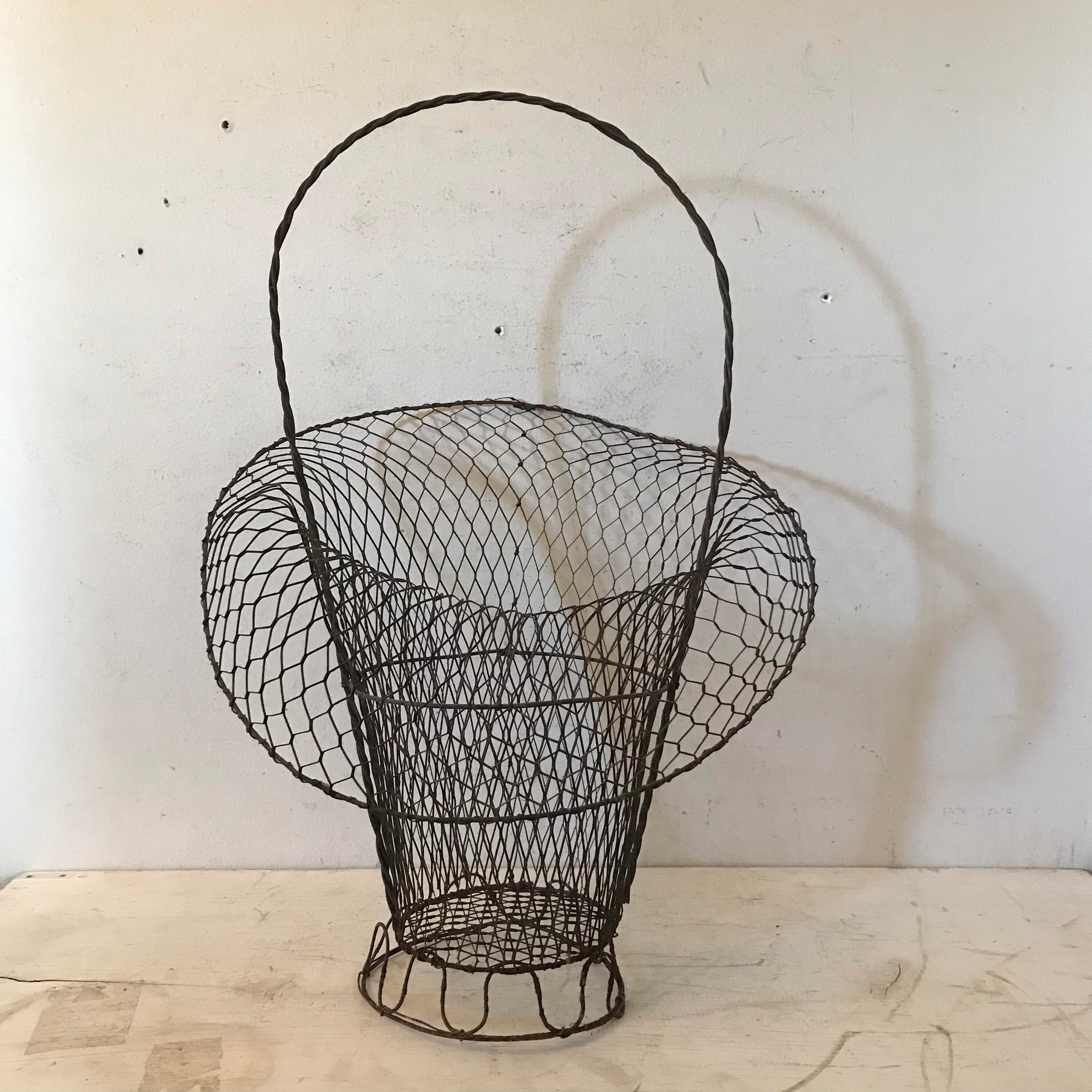 Antique French Wire Basket French Garden French Industrial Etsy