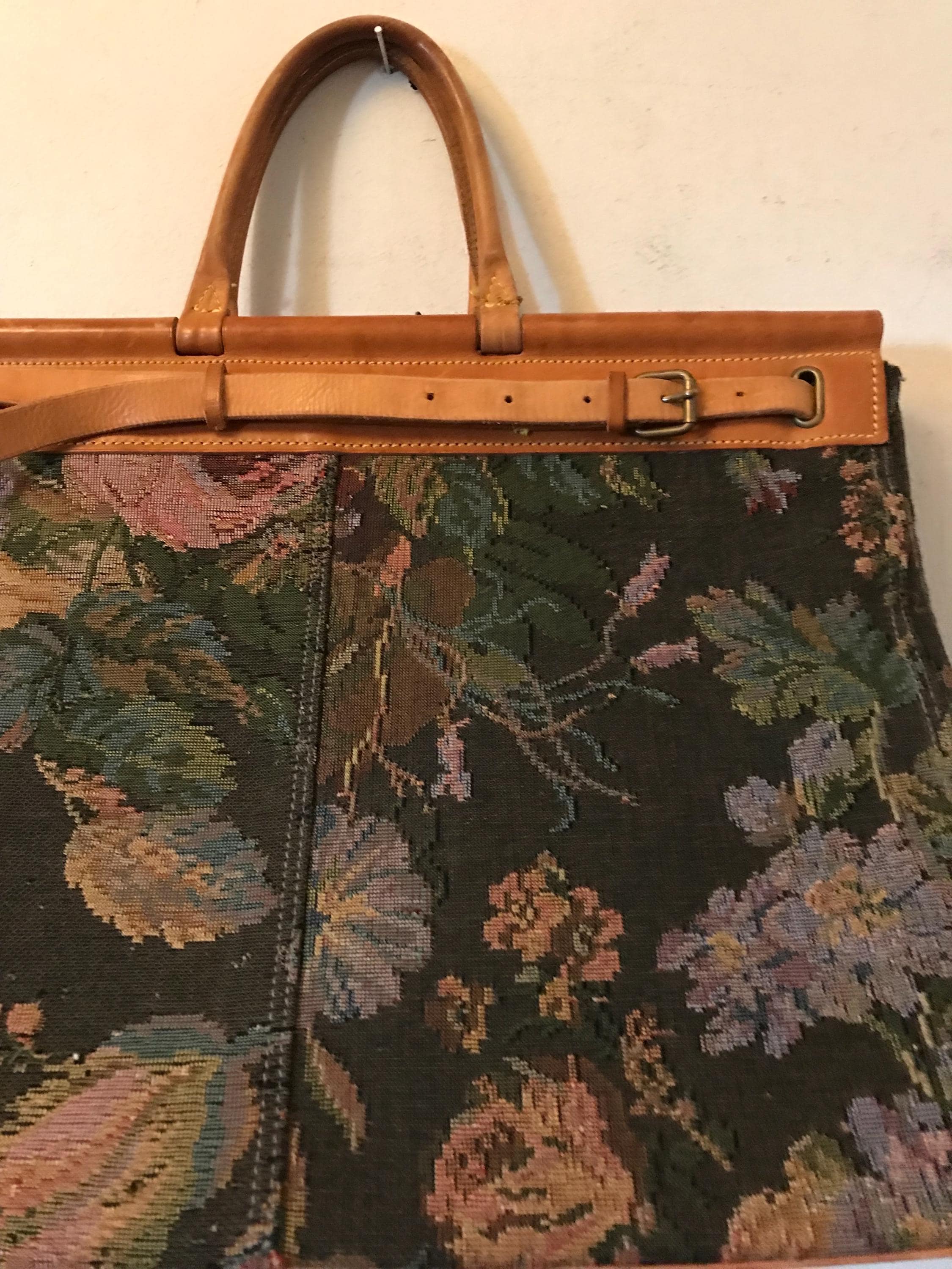 Vintage Ralph Lauren Tapestry Bag Carpet Mary Poppins Luggage