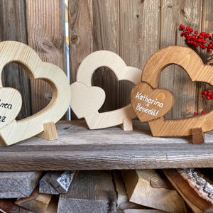 Double Wooden Heart