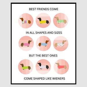 Dachshund Wall Art, Sausage Dog Wall Print, Dog Wall Design, Digital Download, Gift, Minimalist Wall Art