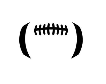 Puede incluir: Silueta en blanco y negro de una pelota de fútbol americano.