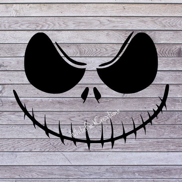 Jack Skellington Svg png dxf eps jpg,Nightmare Svg, Jack Skellington Stencil , Nightmare Before Christmas Cut File, Jack Skellington Clipart