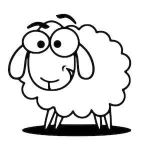 Schapen SVG PNG EPS DXF Cricut, schapen DXF-bestand, schapen SVG digitale clipart beeldbestand, vinyl, silhouet SVG gesneden bestand, clip art SVG
