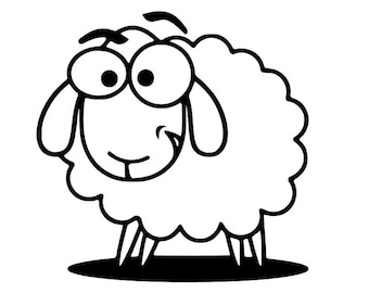 Sheep Svg png eps dxf Cricut , Sheep Dxf File, Sheep Svg Digital Clipart Image File, Vinyl, Silhouette Svg Cut File, Clip Art Svg