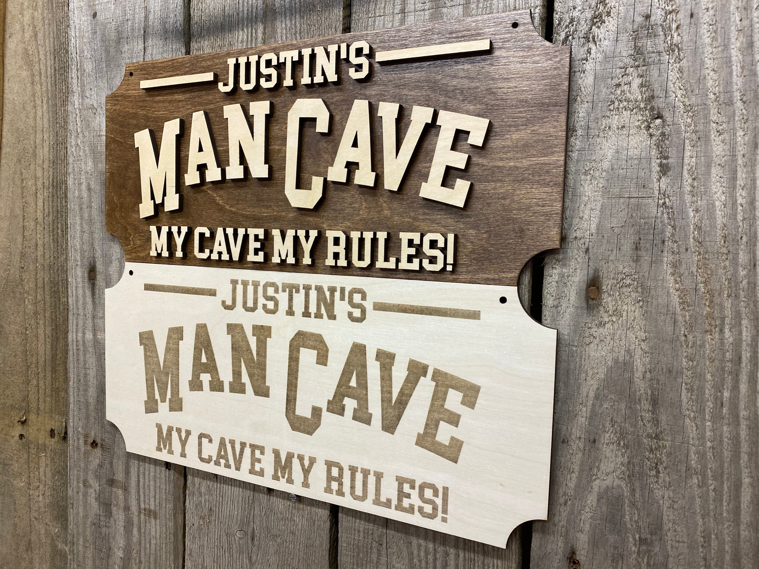 Man Cave Sign-SVG dxf pdf File taglio laser DOWNLOAD | Etsy