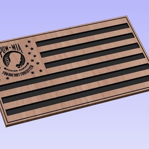 Pow Mia flag dxf svg
