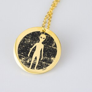 Alien Necklace Grunge Hipster Cute Alien Charm Necklace 90s Punk Alien Necklace X Files Alien Jewelry Retro Alien Pendant