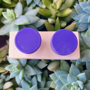 Eco friendly zero waste glass contact lens case pictured with purple silicone lids. Eco eye cases. Reusable contact lens case. Eco friendly gift. Eco friendlyproducts. Birthday gift ideas.
