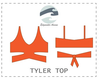 DIY Wrap Tie Bikini Top | PDF Sewing Pattern | Tyler Top