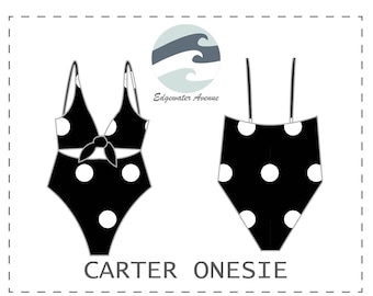 DIY Bow Tie Cutout | PDF Sewing Pattern | Carter One Piece Swimsuit
