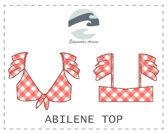 DIY Ruffle Sleeve Bow Tie Bikini Top | PDF Sewing Pattern | Abilene Top