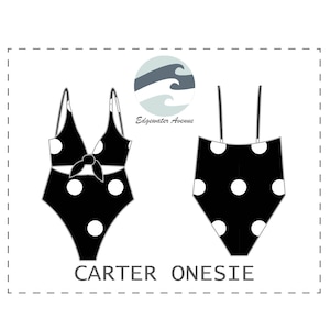 DIY Bow Tie Cutout | PDF Sewing Pattern | Carter One Piece Swimsuit